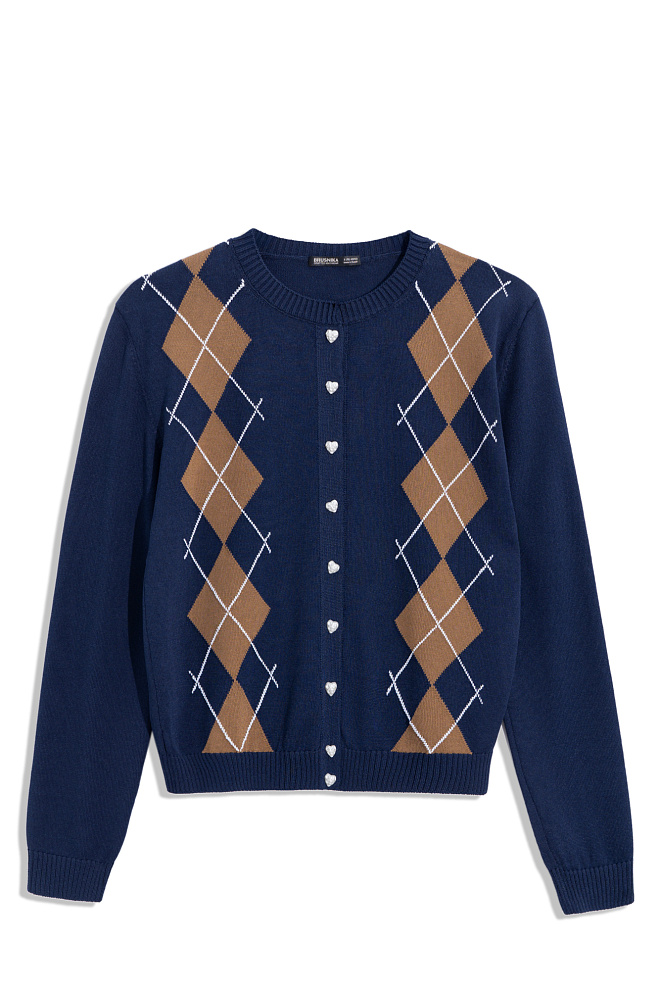 Кардиган с узором аргайл