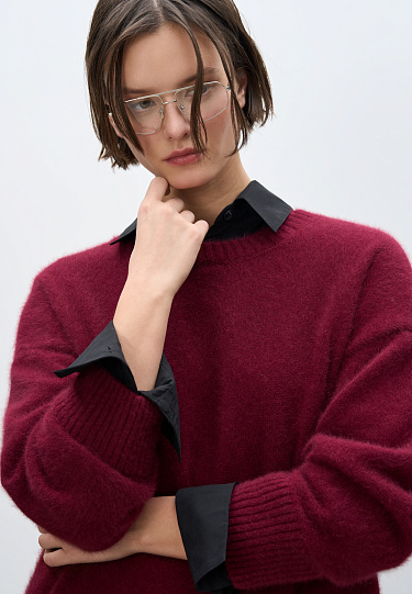 Свободный джемпер из пуха лисы