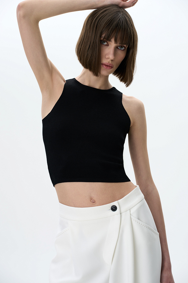 Укороченный топ из вискозы