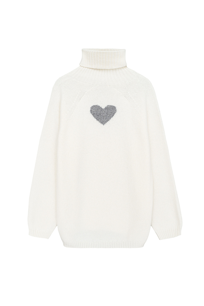 Удлиненный джемпер с сердечком