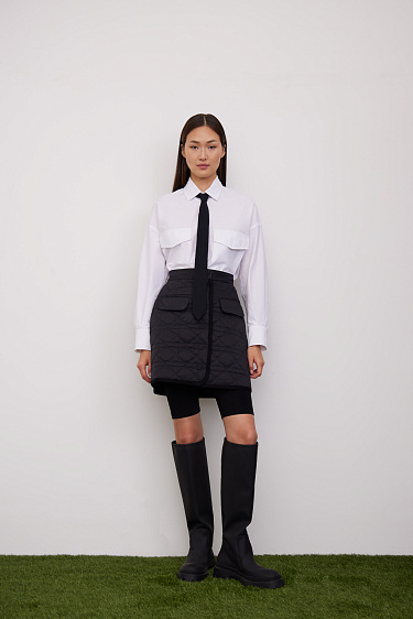 Стеганая юбка мини