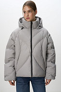 Стеганый пуховик с капюшоном, L