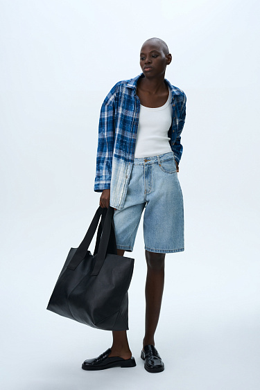 Джинсовые шорты-бермуды из 100% хлопка