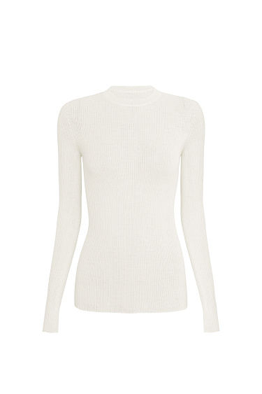 Цельновязаная водолазка из шерсти