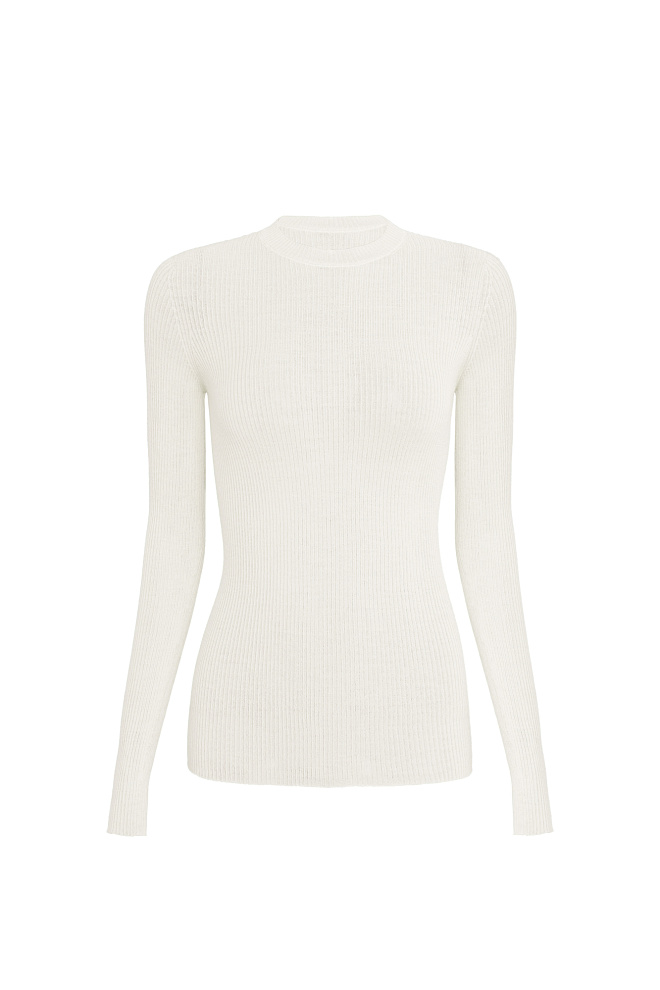 Цельновязаная водолазка из шерсти