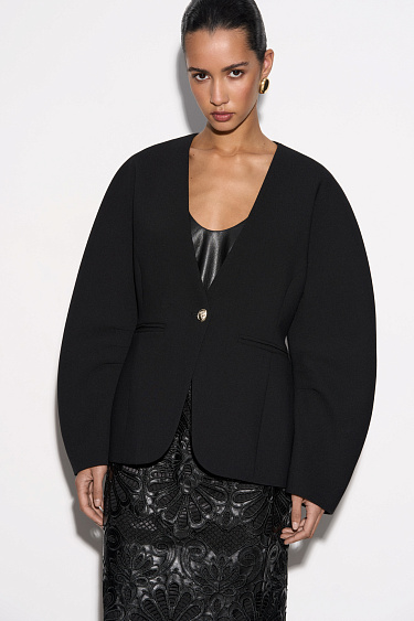 Жакет из вискозы с объемными рукавами 