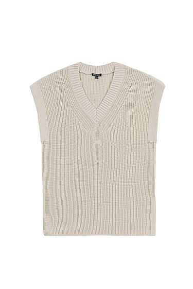 Жилет из хлопка с V-образным вырезом