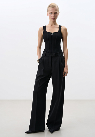 Корсет из вискозы с застежкой на молнию