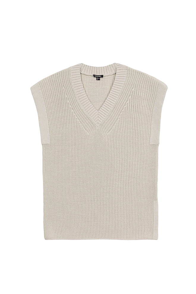 Жилет из хлопка с V-образным вырезом