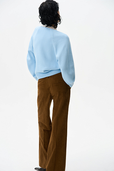 Прямые брюки под замшу