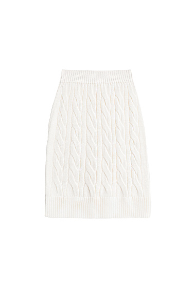 Трикотажная юбка с косами 