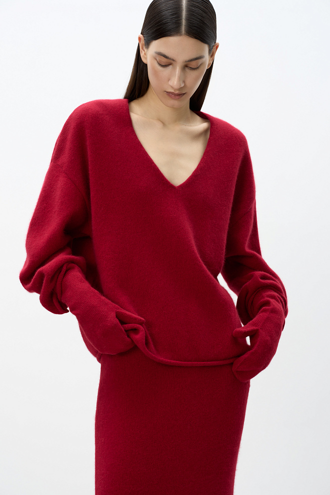 Джемпер из пуха лисы