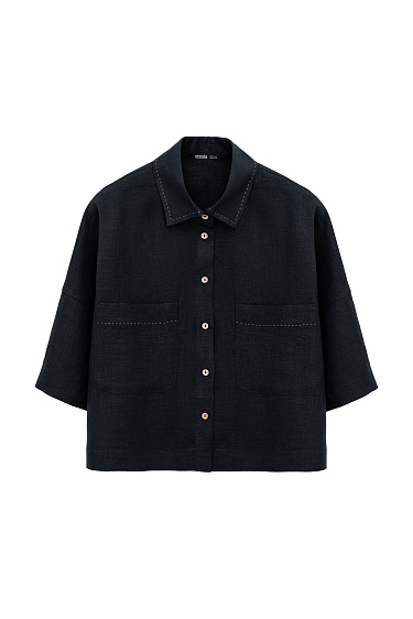 Костюм из 100% льна из рубашки и шорт