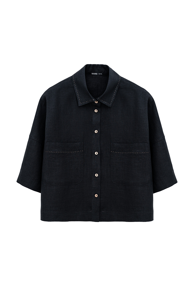 Костюм из 100% льна из рубашки и шорт