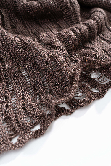 Полупрозрачный джемпер изо льна