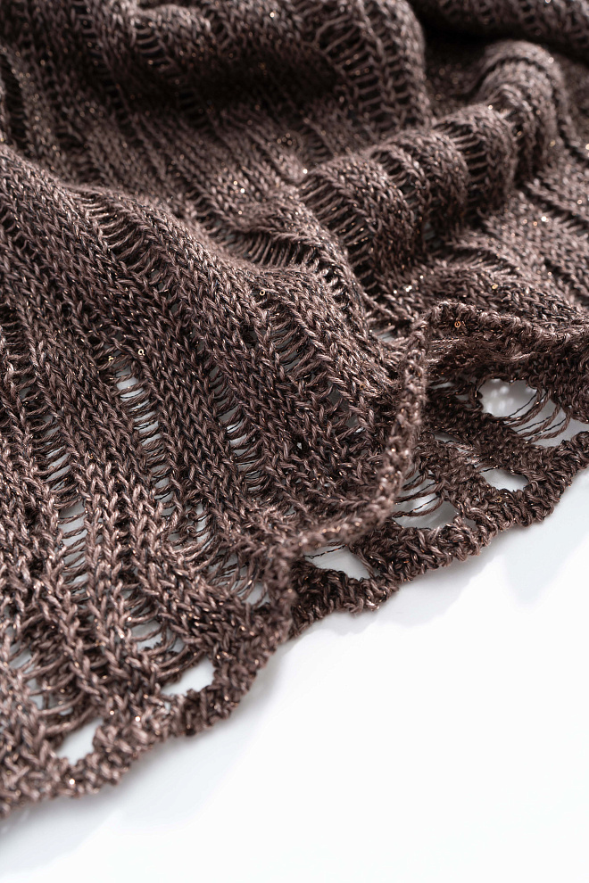 Полупрозрачный джемпер изо льна