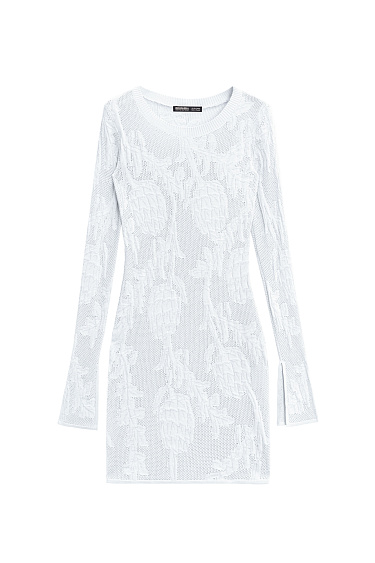 Платье мини с растительным орнаментом