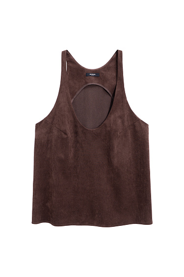 Топ с отделкой под замшу