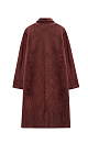 Тренч из ткани с имитацией внешнего вида и свойств натуральной замши. Модель прямого кроя с отложным воротником. Застежка на крупные пуговицы. 