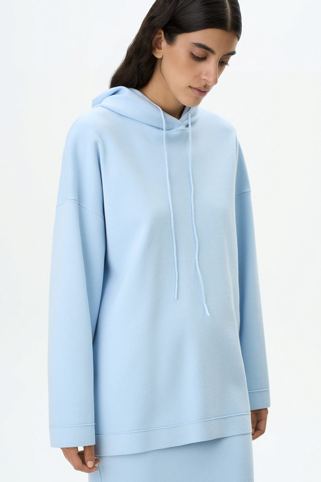 Худи с капюшоном из вискозы 