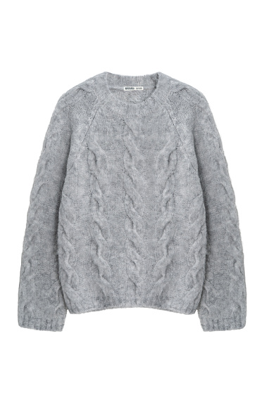 Трикотажный джемпер с косами