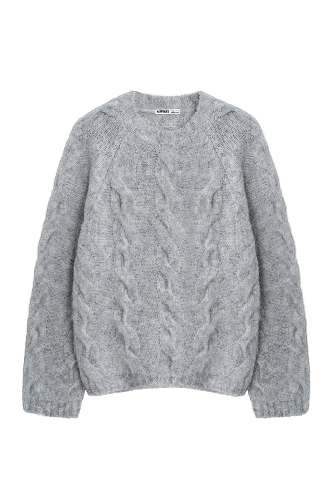 Трикотажный джемпер с косами