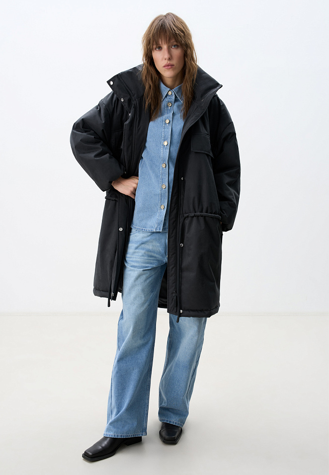 Длинная куртка с кулиской