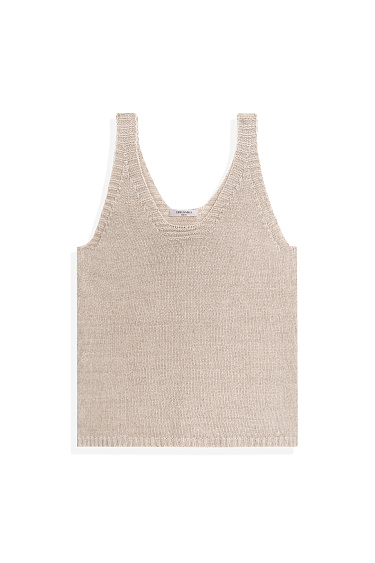 Трикотажный топ из 100% льна