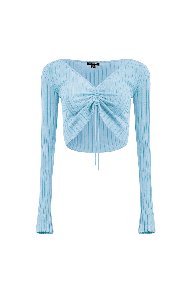 Топ с длинным рукавом и кулиской