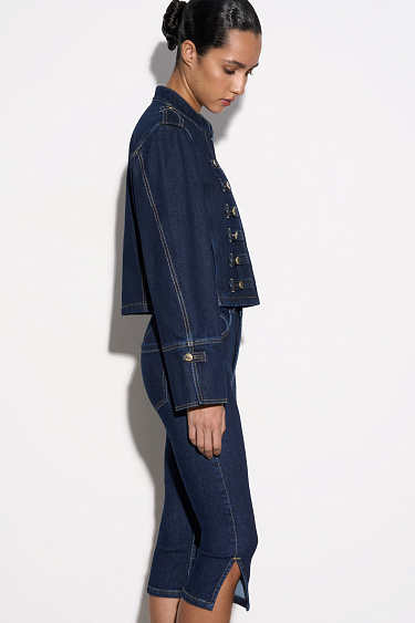 Джинсовые бриджи