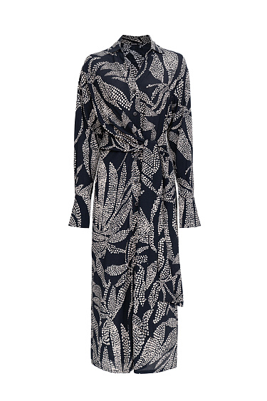 Принтованное платье-рубашка