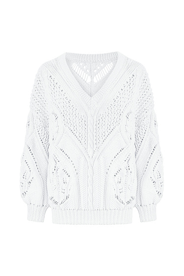 Ажурный джемпер из хлопка