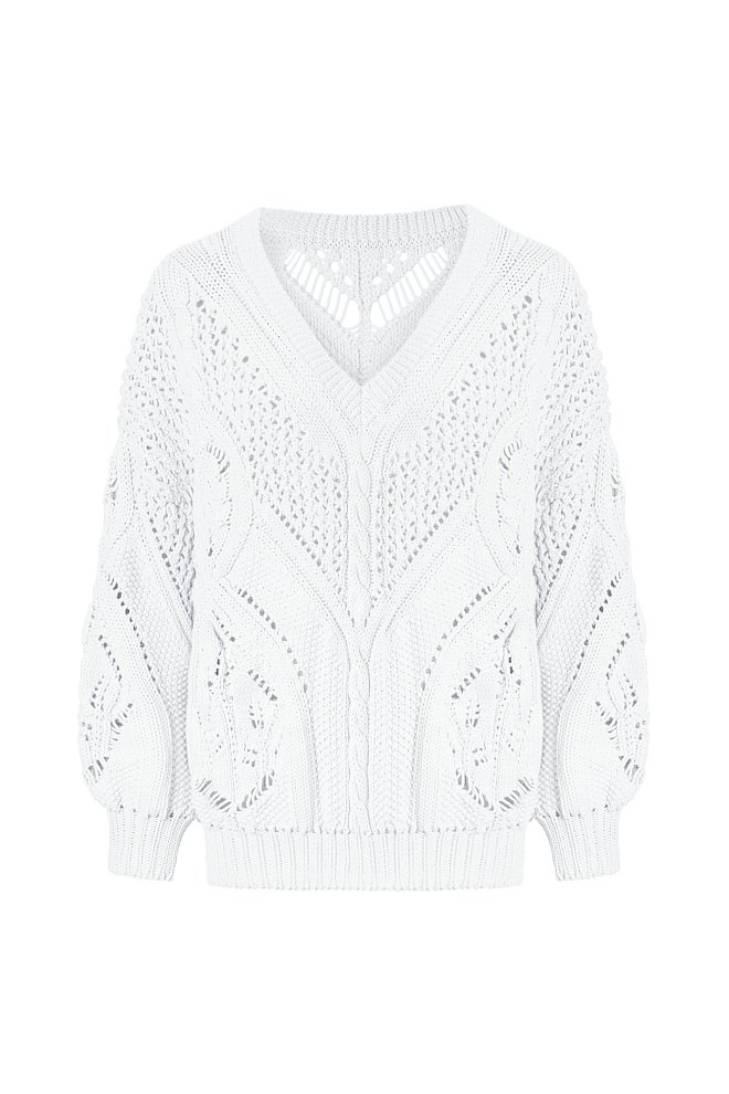 Ажурный джемпер из хлопка