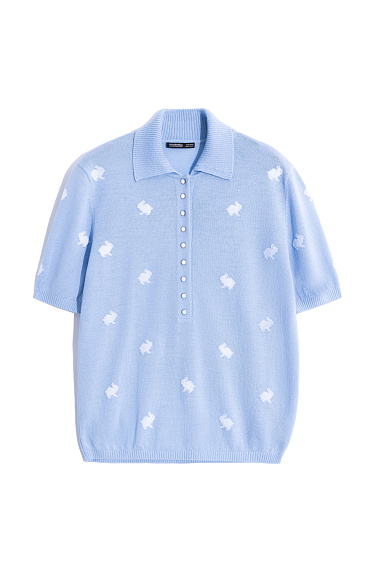 Поло с анималистичным принтом