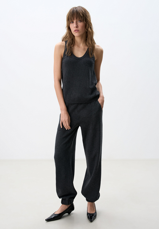 Цельновязанный топ из кашемира и шерсти