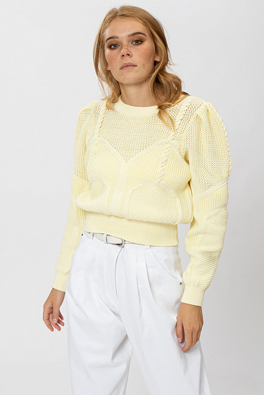 Ажурный джемпер из хлопка