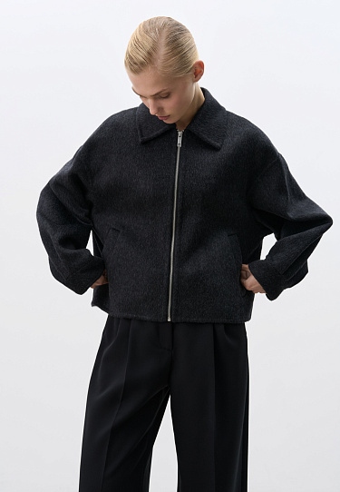 Жакет на молнии из 100% шерсти
