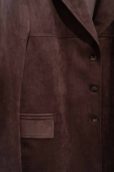 Жакет с отделкой под замшу