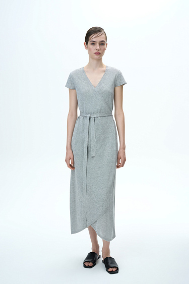 Платье миди на запах