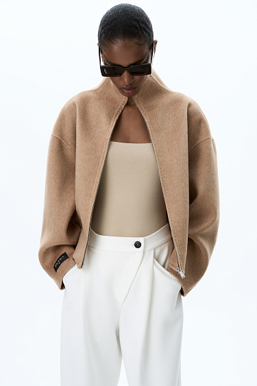 Шерстяная куртка на молнии