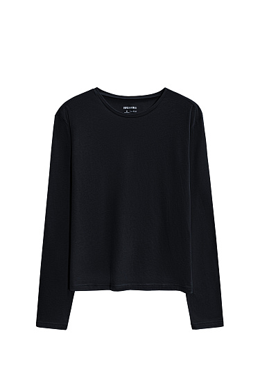 Базовый лонгслив из шерсти и хлопка