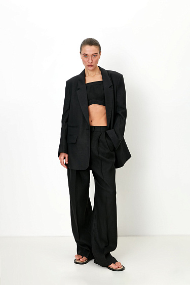 Брюки палаццо из 100% льна