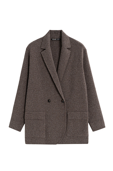 Трикотажный двубортный жакет