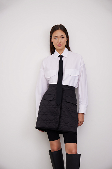 Стеганая юбка мини