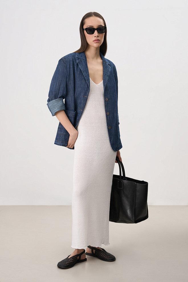 Сарафан с перекрученными бретелями из 100%