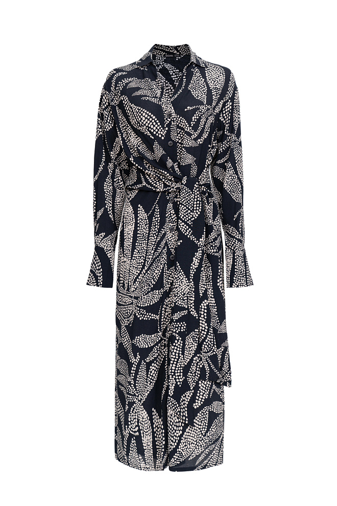 Принтованное платье-рубашка
