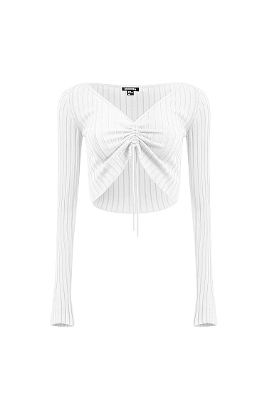 Топ с длинным рукавом и кулиской