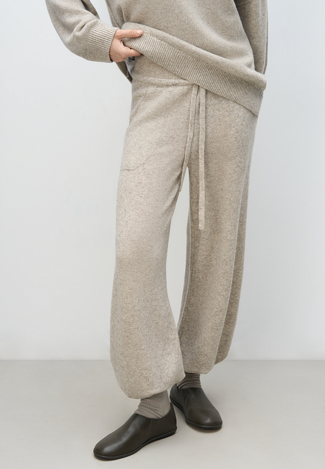 Брюки из шерсти яка и мериноса экстрафайн