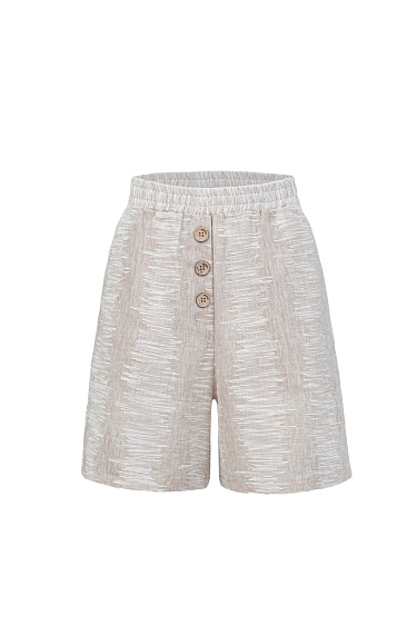 Шорты из текстурного льна