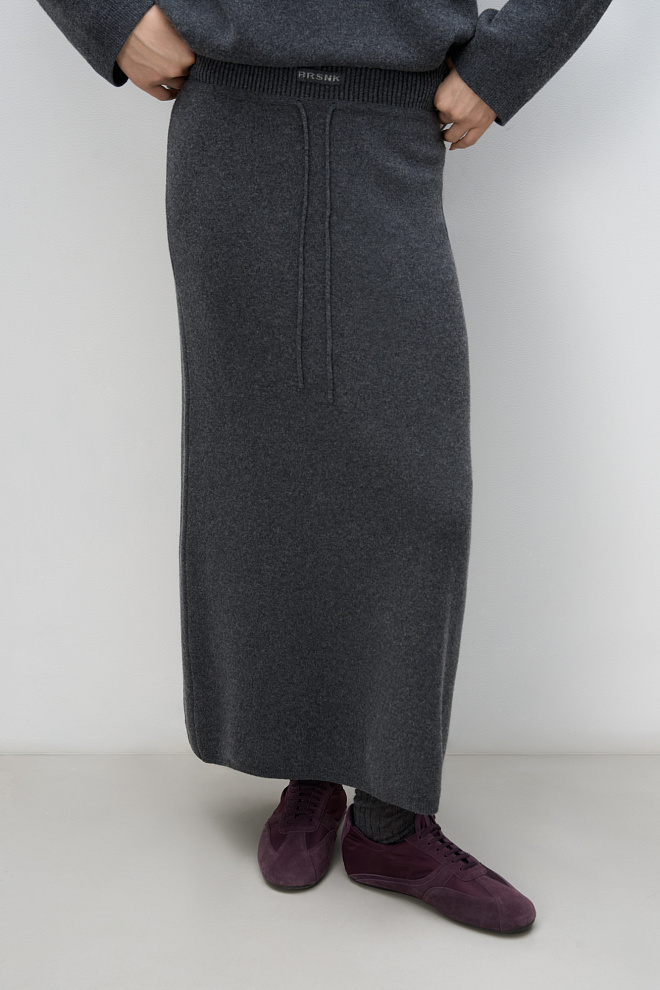 Трикотажная юбка из кашемира и шерсти